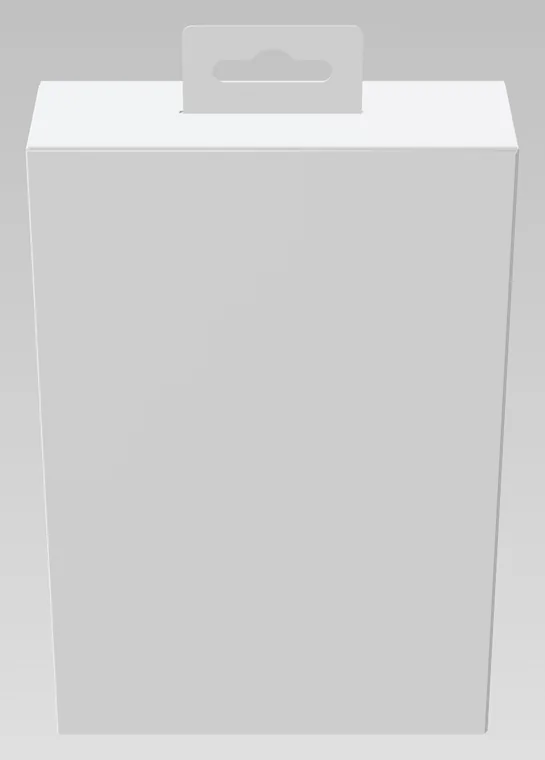 Boîte à fenêtre avec accroche présentoir — montée