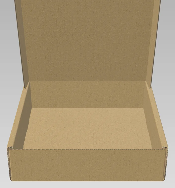 Boîte mailer à couvercle rabattable — montée