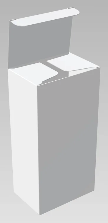 Étui à rabat inversé (reverse tuck end) — montée